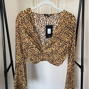 Fashion Nova Animal Print Crop Top